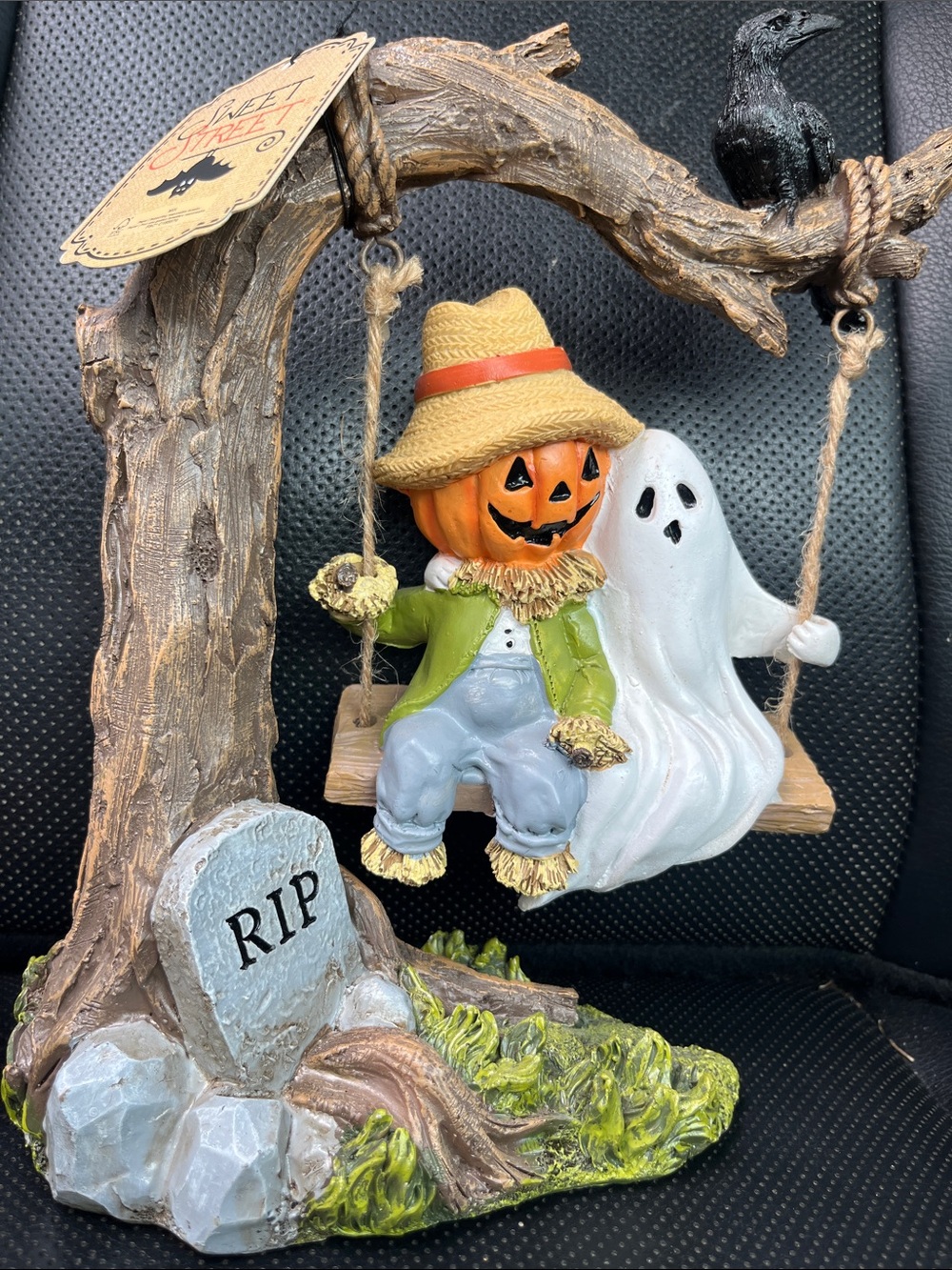 Kids Pumpkin & Ghost Halloween Figurine Costume Decor - Orange/White